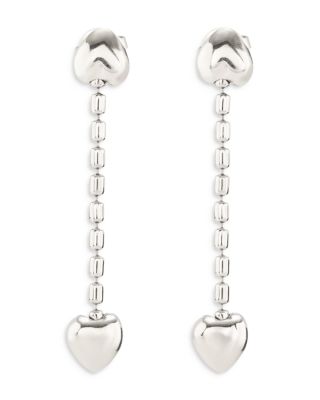 Uno de 50 Cupido Heart Chain Linear Drop Earrings