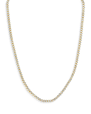 Shop Jackie Mack Designs Lyra Cubic Zirconia Tennis Necklace, 16-18 In Gold