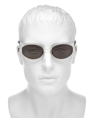 Triomphe Metal Round Sunglasses, 54mm