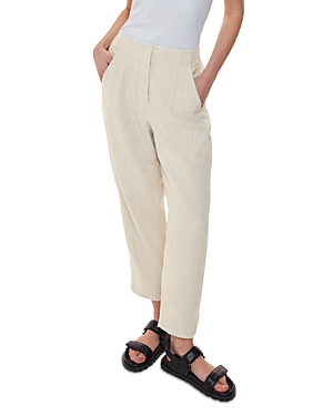 Whistles Petites Authentic High Rise Barrel Leg Jeans In Oatmeal In Oatmeal