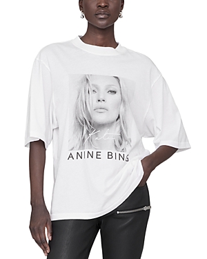 Shop Anine Bing Avi Kate Moss Graphic Tee In White