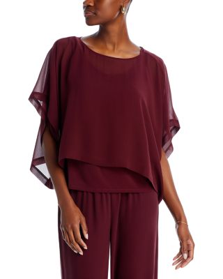 Eileen Fisher Silk Boat Neck Cropped Top Bloomingdale s