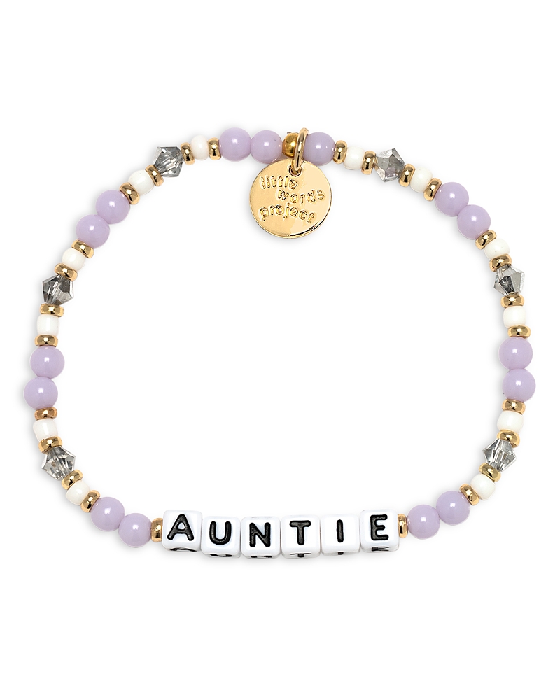 Little Words Project Medium Small Auntie Bracelet In Purple