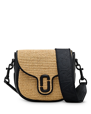 Shop Marc Jacobs The Woven J Marc Small Saddle Bag In Natural