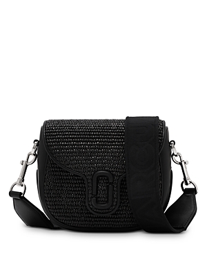 Marc Jacobs The Woven J Marc Small Saddle Bag In Black