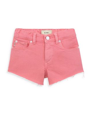 DL1961 - Girls' Lucy Garment Dyed Regular Fit Cutoff Denim Shorts - Little Kid