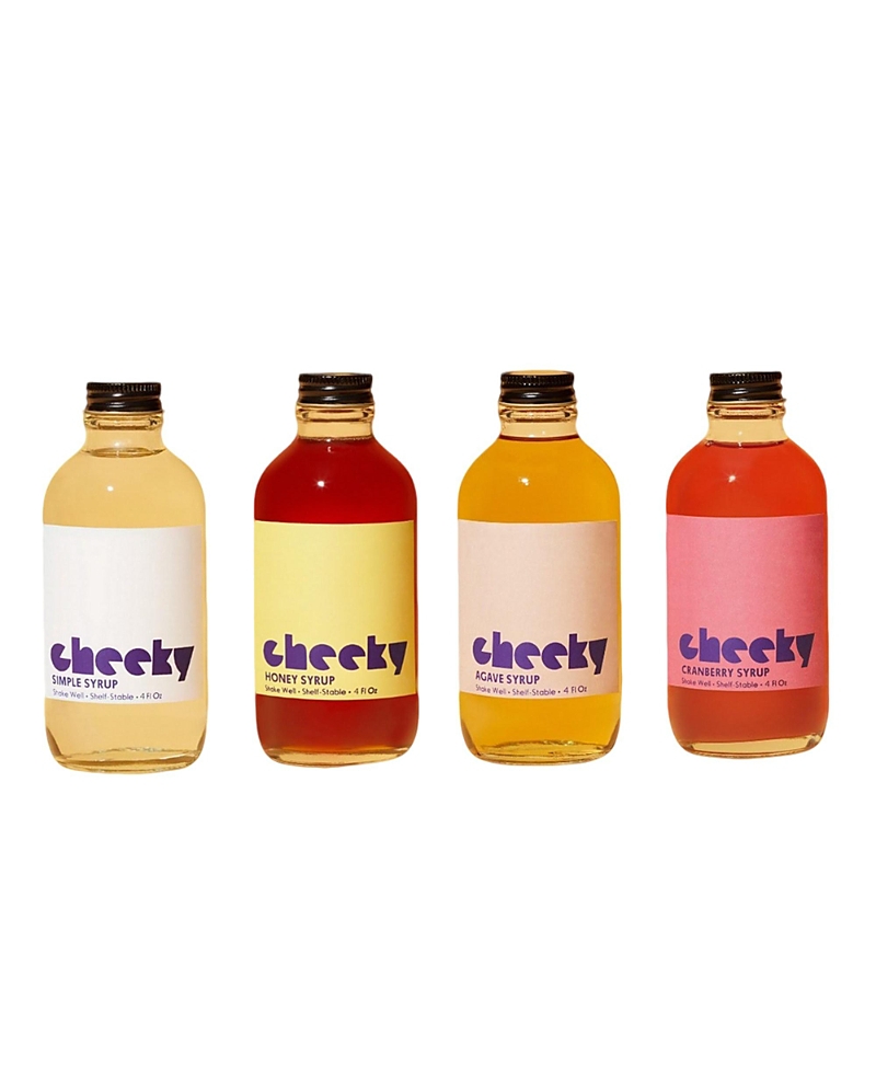 Cheeky Cocktails - 4 Bottle Set(simple, Honey, Agave, Cran) - 4oz