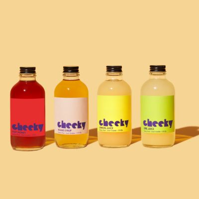 Cheeky Cocktails - - 4 Bottle Set (Habanero Hot Honey, Agave, Lemon, Lime) - 4oz