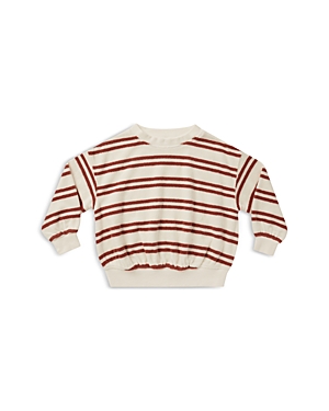 Shop Rylee + Cru Girls' Striped Sweatshirt - Little Kid In Red Stripe
