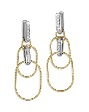18K Yellow Gold & 18K White Gold Sabbia Diamond Drop Earrings