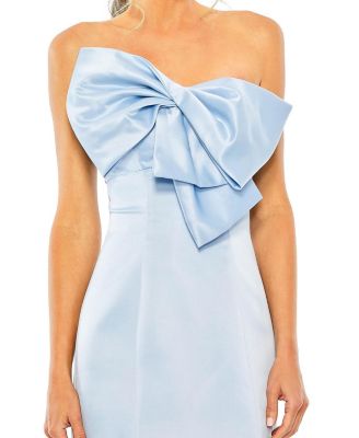 Statement Bow Strapless Mermaid Gown
