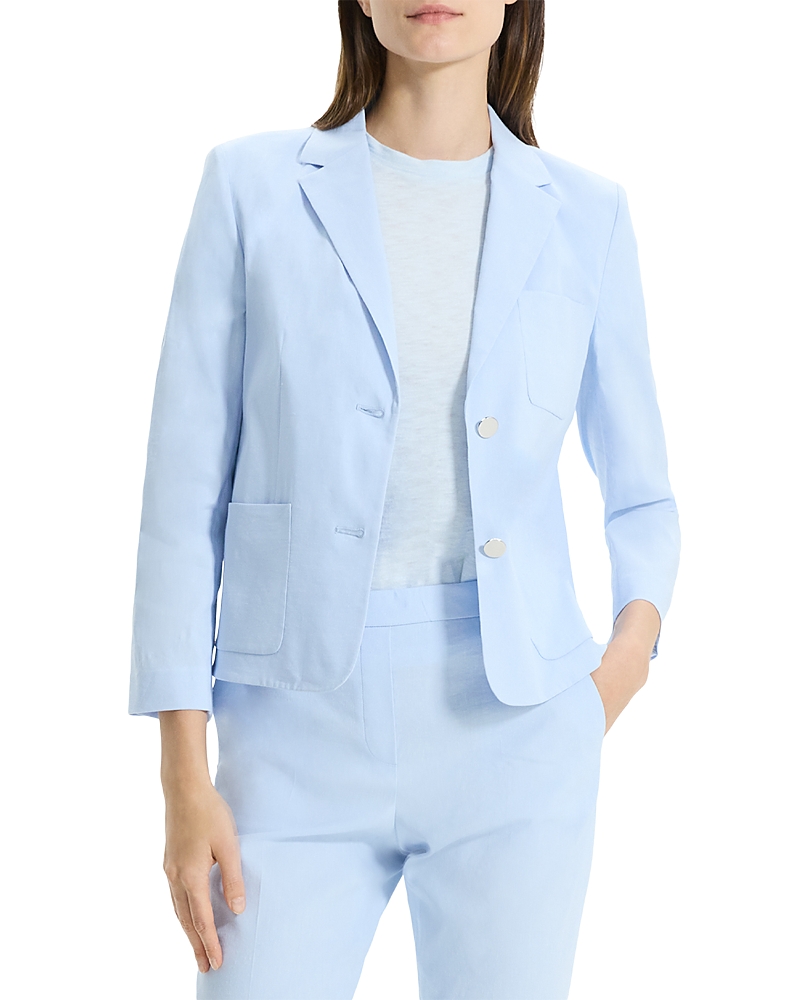 Theory Shrunken Split Cuff Two Button Blazer