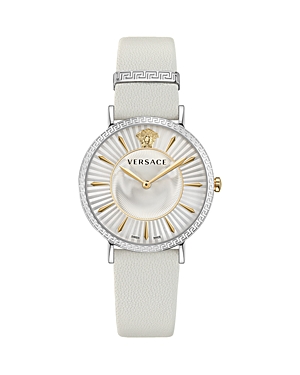 Shop Versace V-eternal Watch, 38mm In Silver/white