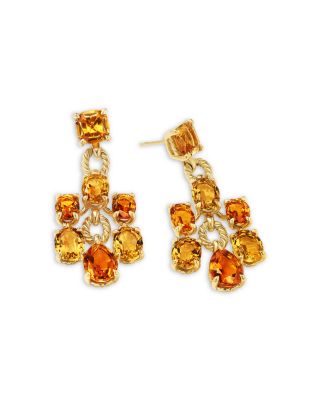 18K Yellow Gold Marbella Citrine & Madeira Citrine Chandelier Earrings