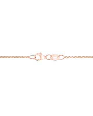Ruby & Diamond Bow Pendant Necklace in 14K Rose Gold 