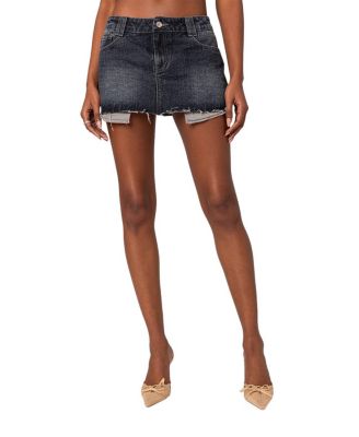 Edikted - Washed Denim Mini Skirt