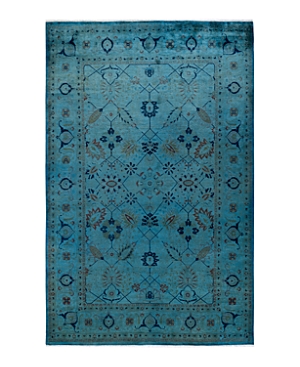 Shop Bloomingdale's Fine Vibrance M1160 Area Rug, 6'1 X 9'5 In Blue