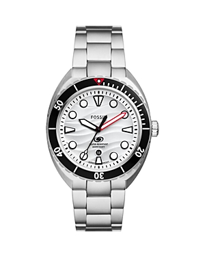 Shop Fossil Breaker Watch, 42mm In White/silver