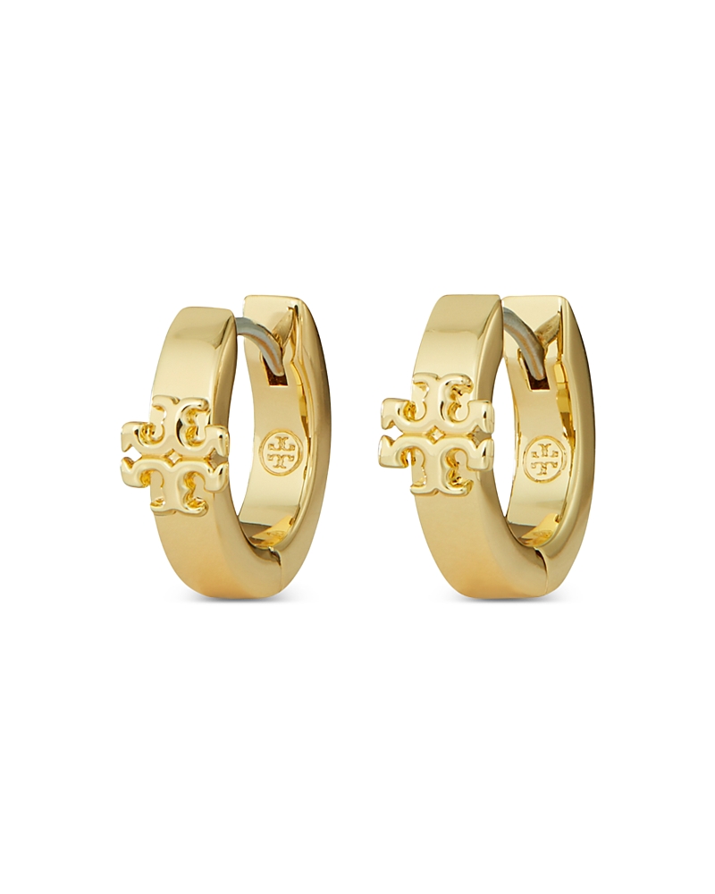 Tory Burch Kira Crystal Huggie Hoop Earrings