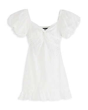 Shop Katiejnyc Girls' Phoebe Eyelet Dress - Big Kid In White