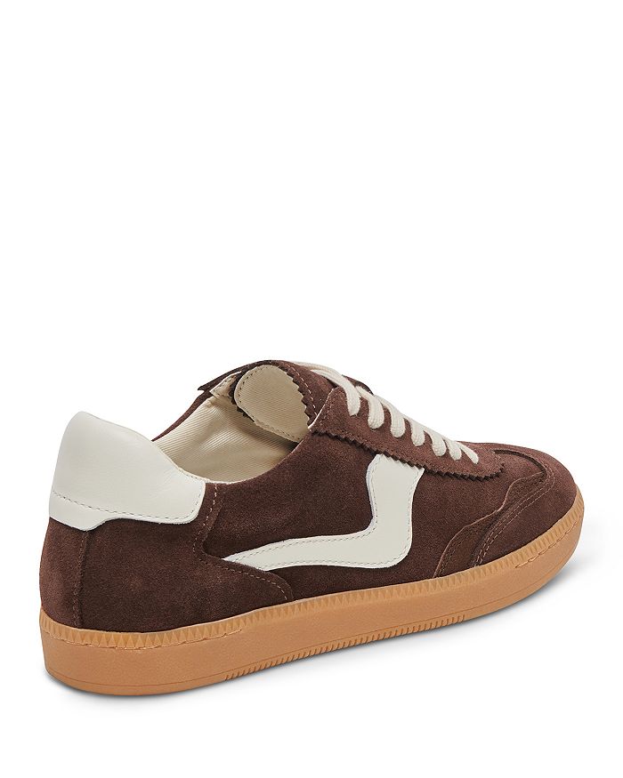 Shop Dolce Vita Women's Notice Low Top Sneakers In Dark Brown Suede