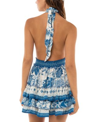 high neck halter dress mini Tinisie Halter Mini Dress Black main image 1