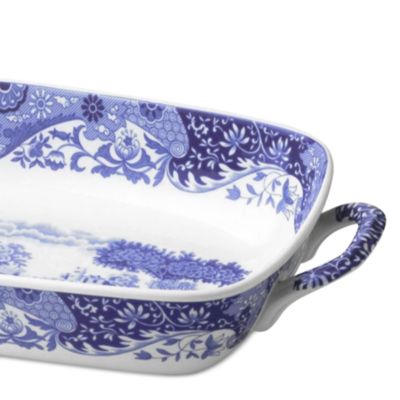 Blue Italian Handled Serving Dish