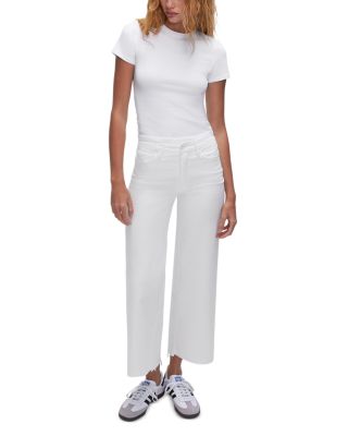 Good Waist Palazzo Cropped Jeans in W001