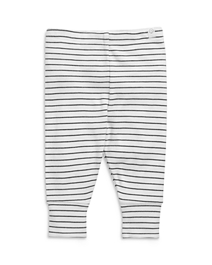 Mori Kids' Unisex Everyday Stripe Leggings - Baby In Gray Stripe