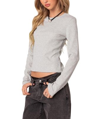 Marny Long Sleeve Waffle Top