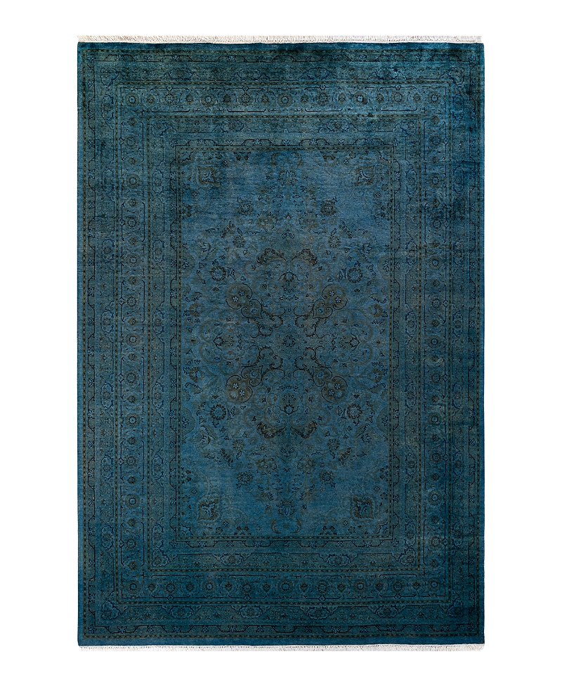 Bloomingdale's Fine Vibrance M1125 Area Rug, 6'1 X 9'2 In Blue