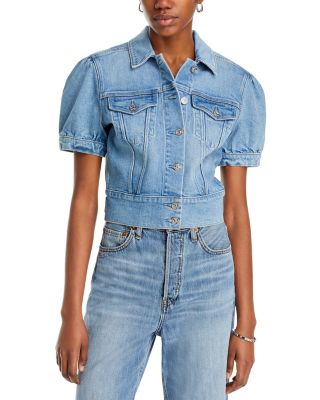 PAIGE Kendra Puff Sleeve Denim Jacket Bloomingdale s