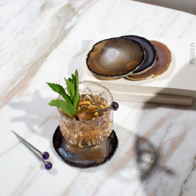 Pedra Gemstone Coasters, Set of 4