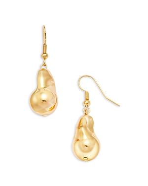 Shop Kenneth Jay Lane Nugget Earrings In Gold