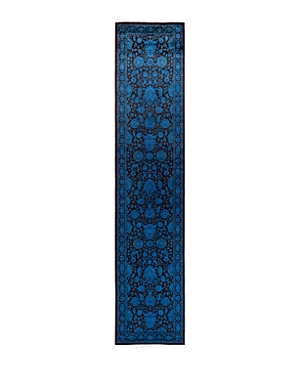 Shop Bloomingdale's Fine Vibrance M1433 Runner Area Rug, 2'6 X 12'1 In Blue