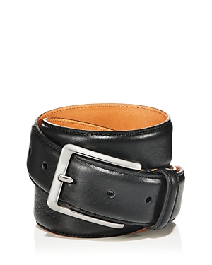 The Men's Store At Bloomingdale's Men's Square Buckle Italian Leather Belt - 100% Exclusive In Black