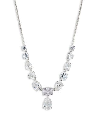 Nadri Cora Pear Drop Frontal Necklace in 18K Gold Plated, 16