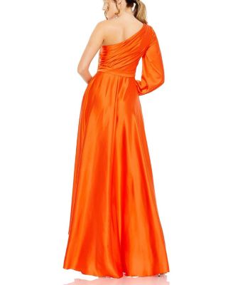 High Low One Shoulder Flowy Gown