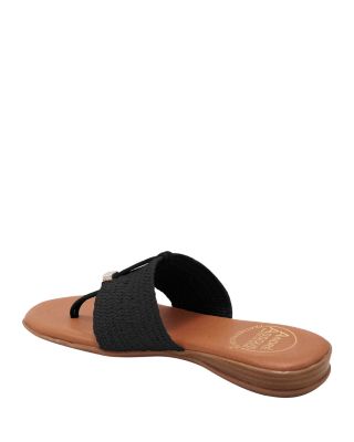 Women's Nice Slip On Woven Slide Thong Sandals