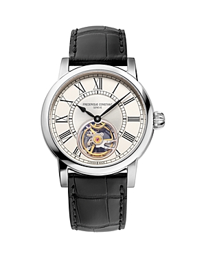 Shop Frederique Constant Heartbeat Manufacture Watch, 39mm In White/black