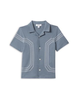 REISS - Boys' Arlington Jr Button Down Camp Shirt - Little Kid, Big Kid