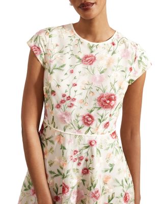 Tia Floral Embroidered Dress