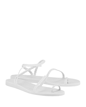 Shop Ancient Greek Sandals Women's Eleftheria Braided Jelly Sandals In White