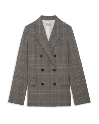 Vaena Plaid Oversized Blazer