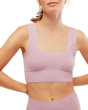 Shop Free People Fp Movement By  Good Karma Sports Bra In Vanilla Fig