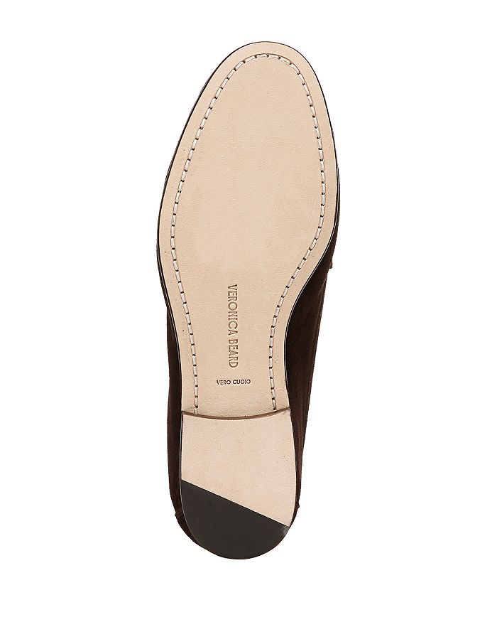 Veronica Beard Suede Coin Penny Loafers In Espresso
