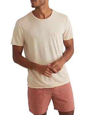 Shop Marine Layer Relaxed Fit Crewneck Pocket Tee In Natural