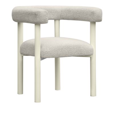  Jackie Outdoor Textured Dining Chair in Cream
