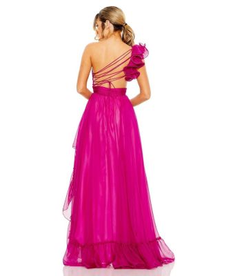 Mac Duggal ★ ONE SHOULDER RUFFLE TIERED BALLGOWN One Shoulder Ruffle Tiered Ballgown - Mac Duggal