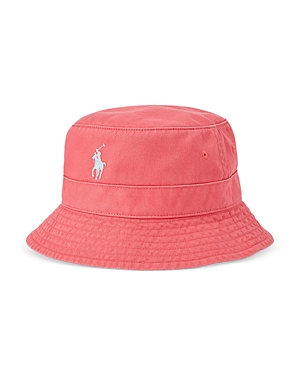 Shop Polo Ralph Lauren Cotton Chino Bucket Hat In Red